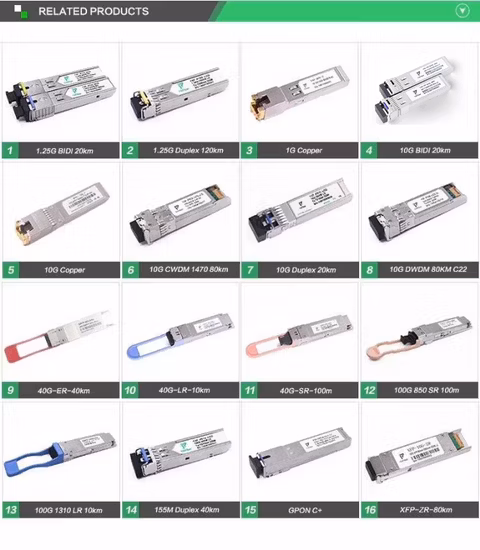 Módulo SFP Stm16 2,5g 2km 1310nm LC dúplex Ddm SMF SFP