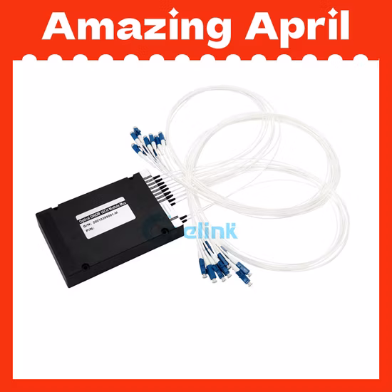 Módulo DWDM Mux/Demux de 16+1CH 100g, módulo óptico DWDM de caja ABS LC/PC de 0,9 mm con puerto Exp