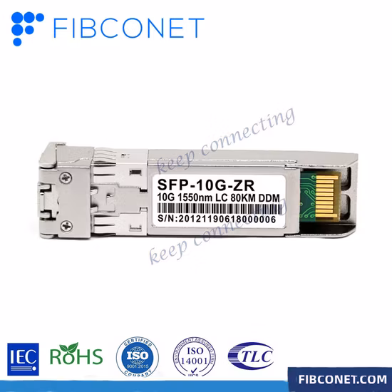 Módulo transmisor-receptor SFP de los componentes DWDM SFP 10gbs los 80km de la fibra óptica de SFP+ Aoc Dac